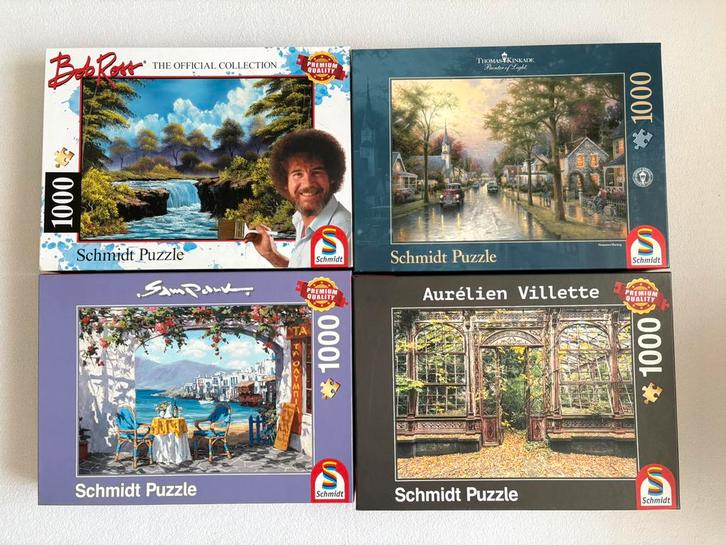 4 Schmidt puzzels, Hobby en Vrije tijd, Denksport en Puzzels, Zo goed als nieuw, Legpuzzel, 500 t/m 1500 stukjes, Ophalen of Verzenden