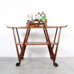 Teak Serveerwagen Trolley Retro Vintage Design, Ophalen, Huis en Inrichting