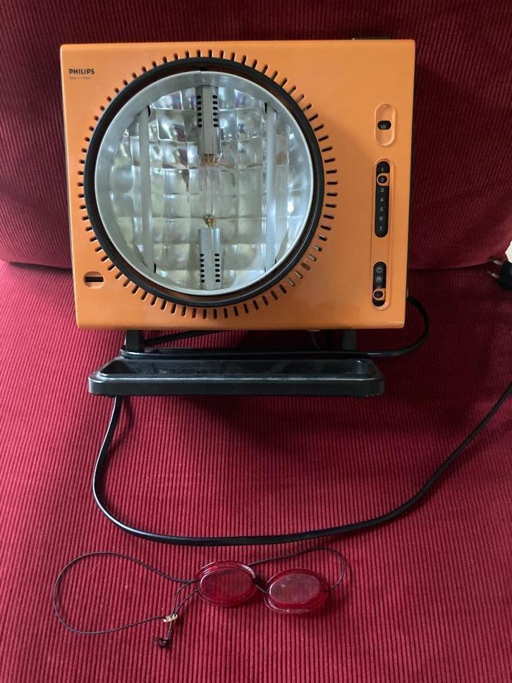 Vintage Philips HP3115 Ultraphil de Luxe zonnelamp, Witgoed en Apparatuur, Zonnebanken en Gezichtsbruiners, Gebruikt, Gezichtsbruiner