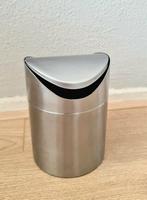 Rvs tafel prullenbakje 16x12cm, Huis en Inrichting, Woonaccessoires | Prullenbakken, Ophalen of Verzenden, Zo goed als nieuw, Minder dan 10 liter