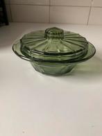 Schaaltje met deksel Neerlandia Copier Leerdam zilvergroen, Huis en Inrichting, Keuken | Servies, Ophalen of Verzenden