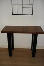 Nieuwe stoere massief eiken houten industriële sidetable, Huis en Inrichting, Ophalen, 100 tot 150 cm, Eikenhout, Nieuw