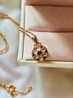 Rosé gouden ketting diamond point, Ophalen of Verzenden, Zo goed als nieuw, Goud, Met hanger