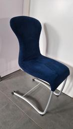 6 blauwe stoelen, Ophalen, Gebruikt, 6 tot 8 stoelen
