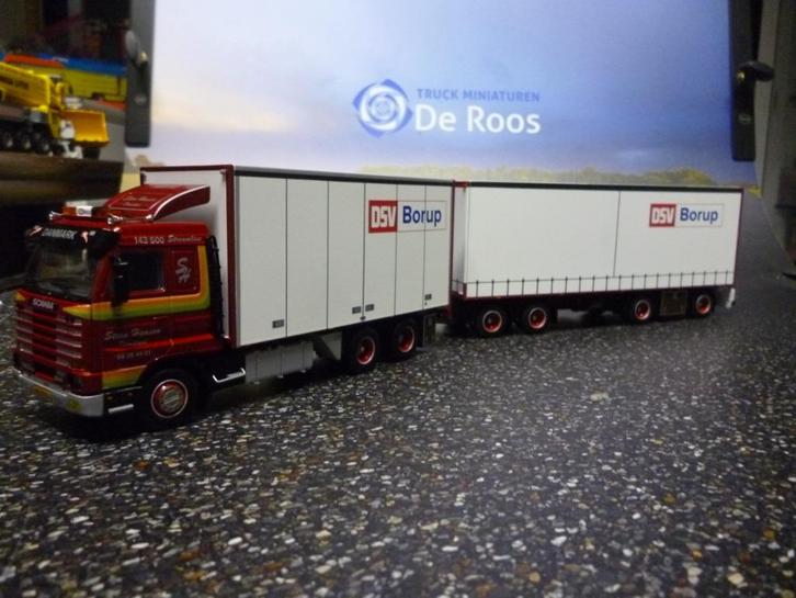 WSI Scania 143 combi Steen Hansen met certificaat, Hobby en Vrije tijd, Modelauto's | 1:50, Nieuw, Bus of Vrachtwagen, Wsi, Ophalen of Verzenden