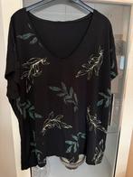 Tshirt zwart print MS Mode XL maat 48, Kleding | Dames, Ophalen of Verzenden, Zo goed als nieuw, Zwart, Shirt of Top