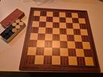 Heel mooi houten dambord met damschijven, Ophalen of Verzenden