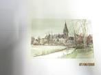 landschap en dorpsgezichten Harmelen van Manon Lith - 4stuks, Antiek en Kunst, Ophalen of Verzenden