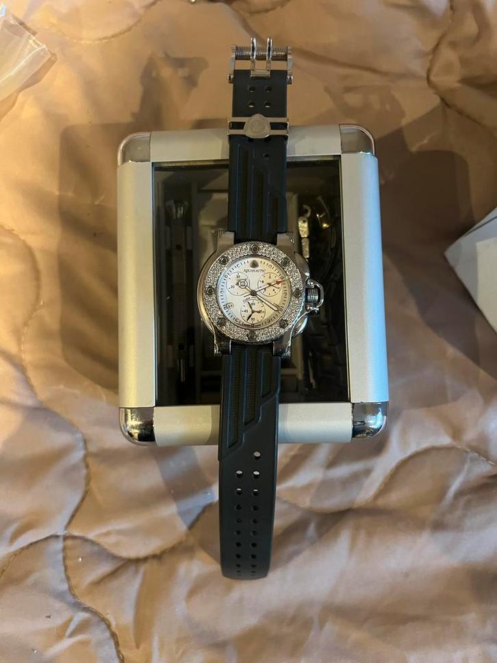 Aquanautic Horloge met Briljanten, Sieraden, Tassen en Uiterlijk, Horloges | Dames, Gebruikt, Polshorloge, Overige merken, Staal