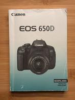Canon EOS 650D Handleiding nederlandstalig, Ophalen of Verzenden