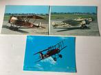 3 ansichtkaarten oude vliegtuigen, Verzamelen, Luchtvaart en Vliegtuigspotten, Verzenden, Zo goed als nieuw, Kaart, Foto of Prent