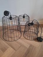 Set van 3 Draadlampen, Huis en Inrichting, Gebruikt, Ophalen of Verzenden, Metaal, Minder dan 50 cm
