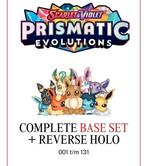 Prismatic Evolutions complete base set 001-131, Ophalen of Verzenden, Nieuw, Meerdere kaarten, Foil