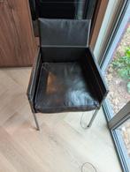 4x eetkamerstoel KFF TEXAS FLAT CUSHION ARMCHAIR, Ophalen, Gebruikt, Bruin, Leer