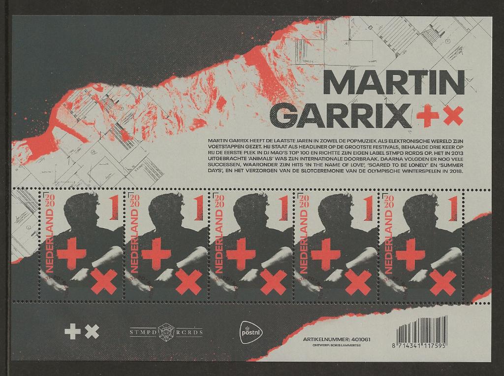 Vel Martin Garrix no V3884, postfris, Ophalen of Verzenden, Postfris