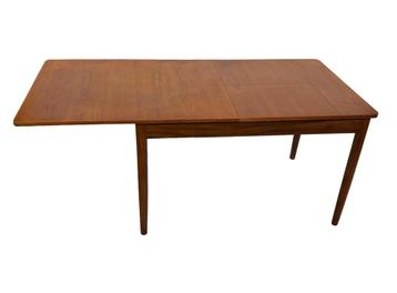 Vintage Eettafel Table Teak Fineer Jaren 60 Uitschuifbaar beschikbaar voor biedingen
