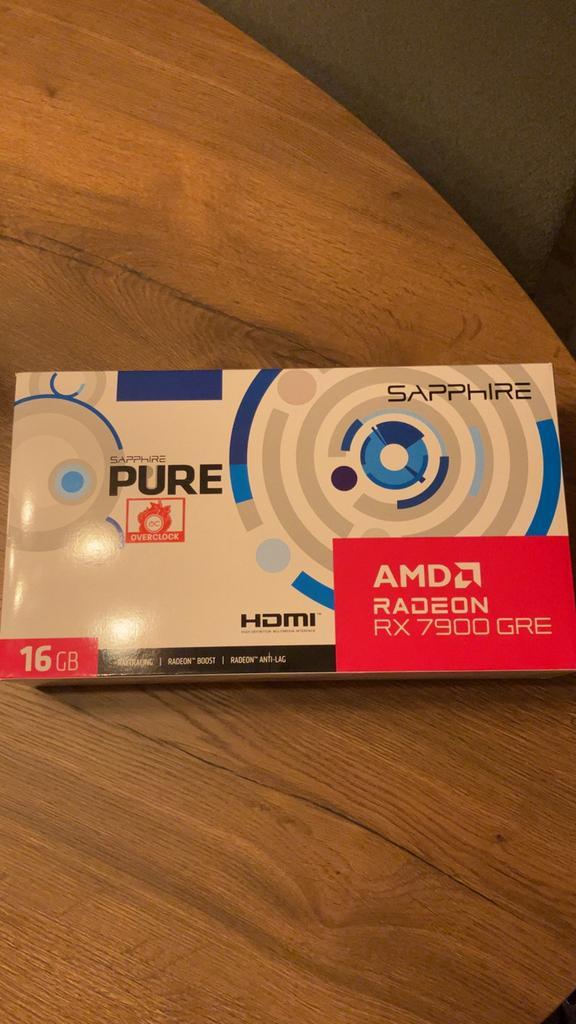 AMD Radeon RX 7900 GRE Sapphire Pure 16GB videokaart, Computers en Software, Videokaarten, Zo goed als nieuw, Nvidia, PCI-Express 4.0