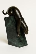 Bronzen Panter op marmeren blok -  Milo, Antiek en Kunst, Antiek | Koper en Brons, Ophalen of Verzenden