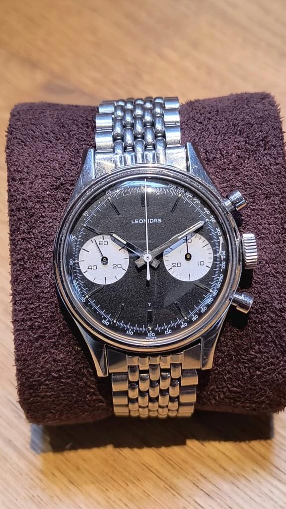 Heuer Leonidas Pre-Carrera Landeron 248 (Reverse Panda Dial), Sieraden, Tassen en Uiterlijk, Horloges | Heren, Gebruikt, Polshorloge