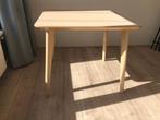 Tafel IKEA Lisabo 88 x 78 cm in Essen fineer, Huis en Inrichting, Ophalen, 50 tot 100 cm, 50 tot 100 cm, Zo goed als nieuw