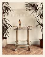 Vintage drankentrolley - bar cart - uit messing, Ophalen of Verzenden