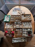 Grote partij oude kerstballen Vintage zilver glas, Diversen, Kerst, Ophalen of Verzenden, Gebruikt