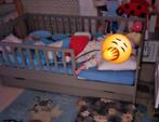 Peuterbed petite amelie plume grijs hekje met lade 70x140 cm, Kinderen en Baby's, Kinderkamer | Bedden, Ophalen, Gebruikt, 70 tot 85 cm