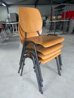 4x Kho Liang Ie Schoolstoelen Vintage, Ophalen, Gebruikt, Bruin, Vier