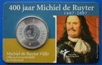 coincard 5 euro zilver "400 jaar Michiel de Ruyter", Zilver, Euro's, Ophalen of Verzenden, Koningin Beatrix
