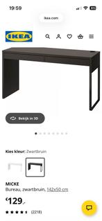 Micke Bureau - Zwartbruin - Perfect voor Thuiswerken, Huis en Inrichting, Bureaus, Ophalen, Zo goed als nieuw, Bureau
