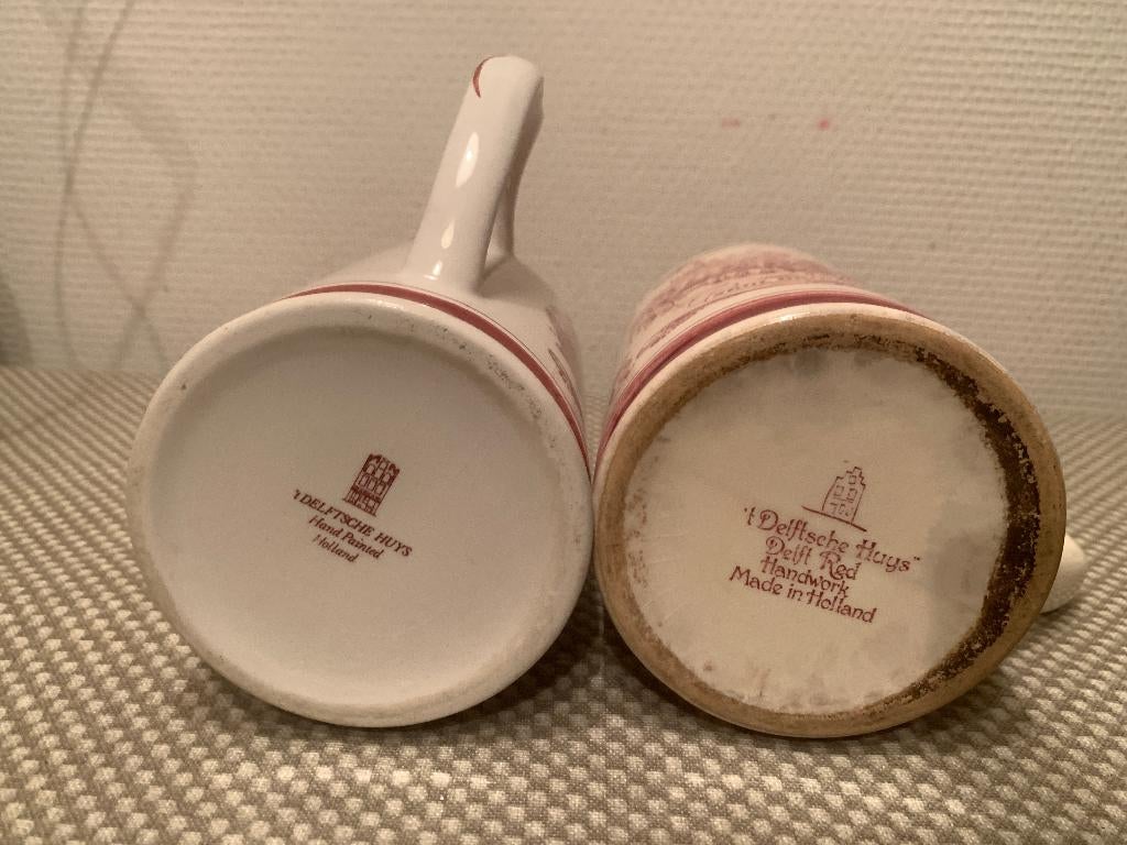2 vintage Skol bierpullen brouwerijen Delftsche Huys bierpul, Ophalen of Verzenden, Gebruikt, Pul(len), Overige merken