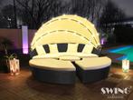XXL Led-Zonneeiland / loveseat / loungebed.polyrotan. Ø 210m, Ophalen of Verzenden, Nieuw