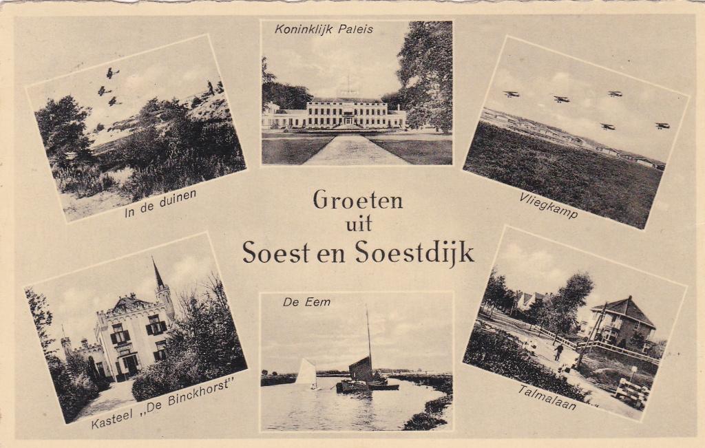 17668 Groeten uit Soest en Soestdijk  Baarn Utrecht 1934, Verzenden, 1920 tot 1940, Gelopen, Utrecht
