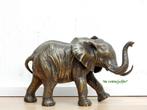 218* Bronzen olifant (Boven €75 geen verzendkosten), Tuin en Terras, Tuinbeelden, Ophalen of Verzenden, Nieuw, Overige materialen
