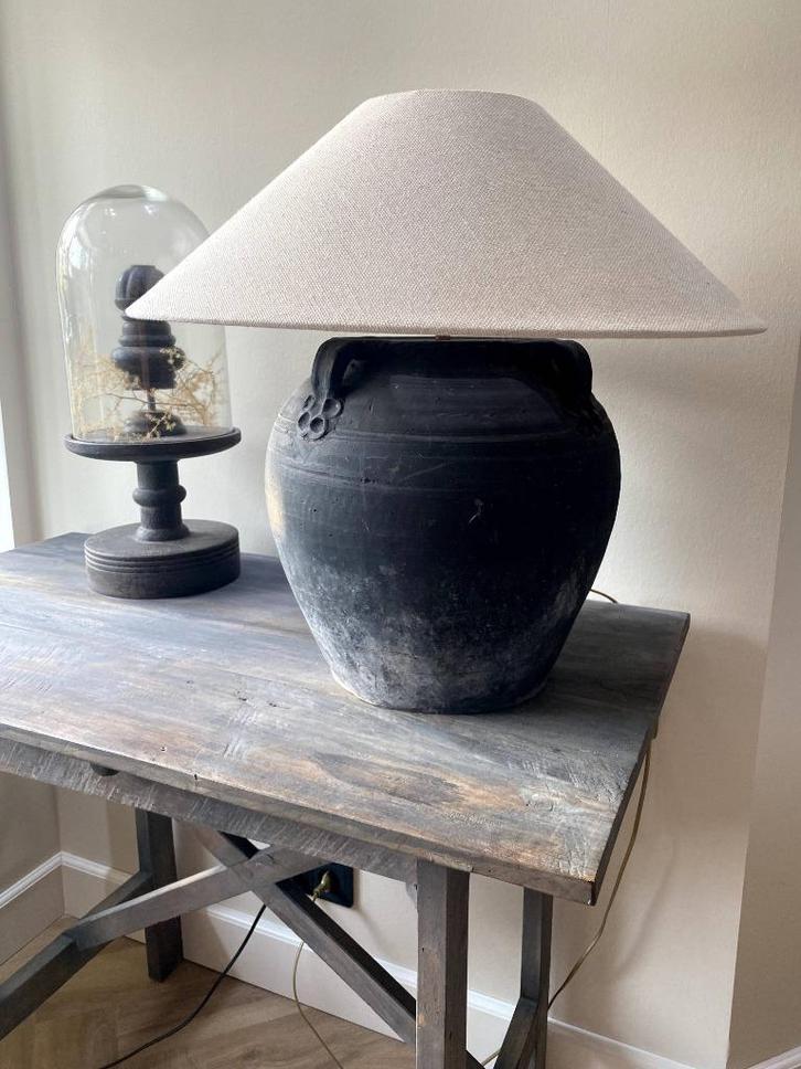 Kruiklamp met lampenkap, Huis en Inrichting, Lampen | Tafellampen, Nieuw, Minder dan 50 cm, Overige materialen, Ophalen