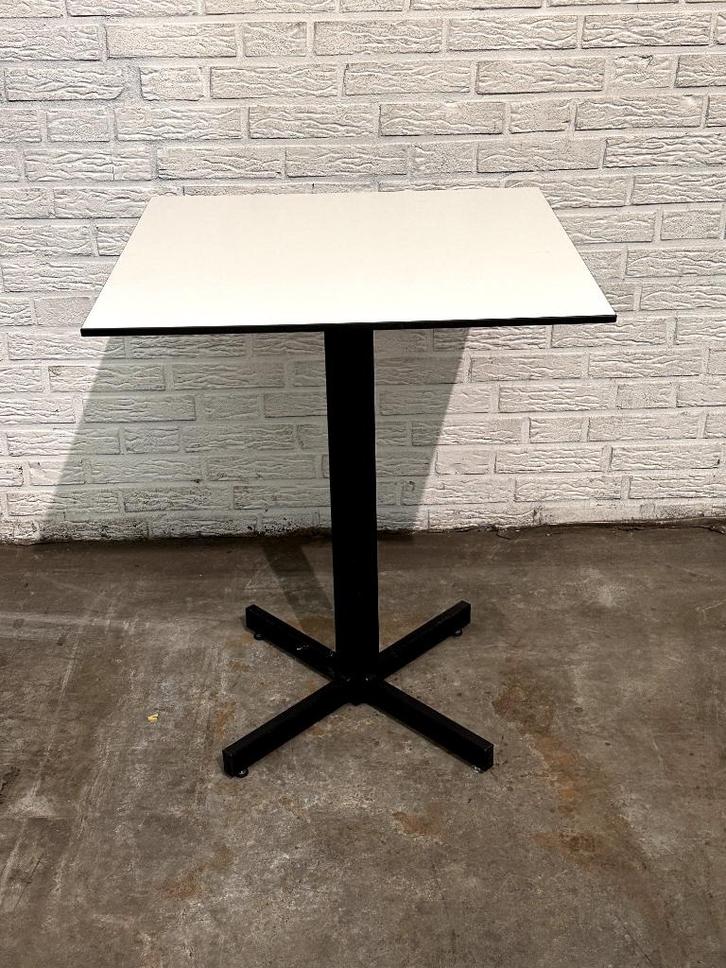 opklapbare bistrotafel 60 | witte tafel | terrastafel | 7st, Tuin en Terras, Tuintafels, Zo goed als nieuw, Vierkant, Overige materialen