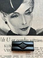 Antieke broche bakeliet zwart, Sieraden, Tassen en Uiterlijk, Antieke sieraden, Ophalen of Verzenden, Overige materialen, Broche