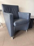 Leolux Dolcinea blauwgrijs Senso leer., Huis en Inrichting, Fauteuils, Ophalen, Gebruikt, Leer, Leolux, Dolcinea, Senso leer, design, blauwgrijs.