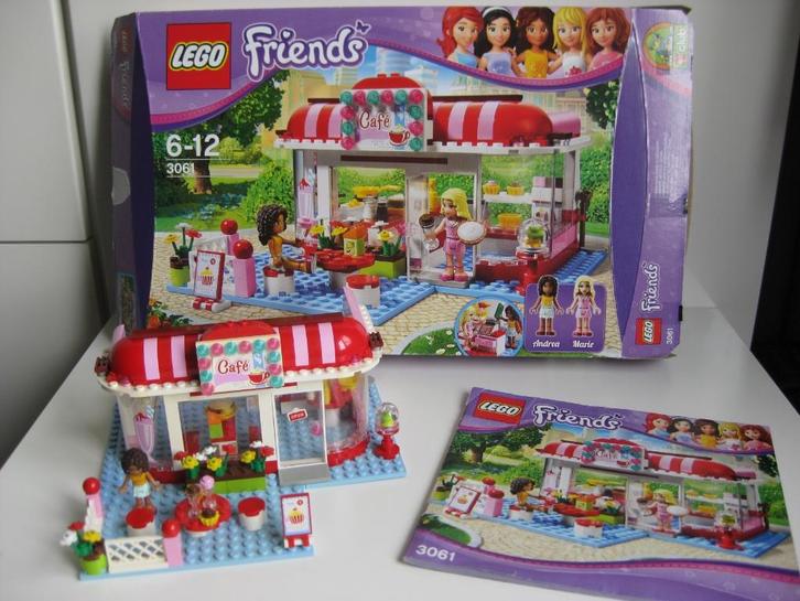 Lego Friends City Park cafe nr. 3061, Kinderen en Baby's, Speelgoed | Duplo en Lego, Zo goed als nieuw, Lego, Complete set, Ophalen of Verzenden