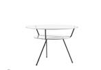 Gispen 509 Kembo salontafel glas vintage design, Huis en Inrichting, Tafels | Salontafels, Ophalen, 50 tot 100 cm, Rond, Minder dan 50 cm