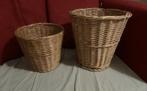 2 Rieten manden Retro vintage Boho stijl, Ophalen, Zo goed als nieuw, Rond, Riet