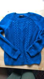 Cashmere kabeltrui  van MooRER 46 jeansblauw, Ophalen of Verzenden, Zo goed als nieuw, Maat 46 (S) of kleiner, Blauw