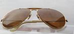 Vintage Ray-Ban Outdoorsman aviator pilotenbril 62[]14 USA, Gebruikt, Zonnebril, Bruin, Ophalen of Verzenden