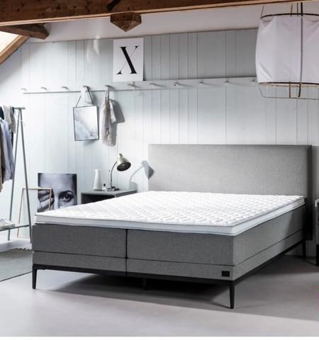 Swiss Sense Boxspring 160x200, Huis en Inrichting, Slaapkamer | Bedden, Nieuw, Tweepersoons, 160 cm, 200 cm, Stof, Grijs, Ophalen