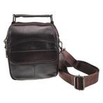 Crossbodytas Heren Donkerbruin 100% Echt Leer Schoudertas, Sieraden, Tassen en Uiterlijk, Tassen | Schoudertassen, Overige merken