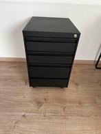 Zwart metalen ladeblok, Huis en Inrichting, Ophalen, Minder dan 50 cm, Gebruikt, 5 laden of meer