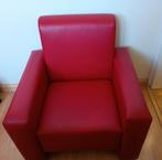 Kinder fauteuille in rood kunst leer, Ophalen, Zo goed als nieuw, Overige materialen
