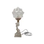 Art Deco tafellamp met halfnaakte vrouw, Ophalen of Verzenden