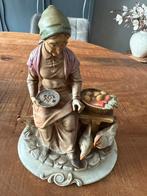 Retro Beeldje Vrouw met Kippen - Jaren '50/'60, Ophalen of Verzenden