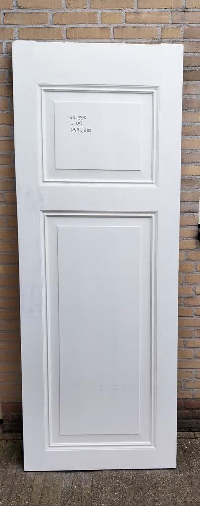 Gerestaureerde Paneeldeur 79.5x210 cm, twee panelen, Doe-het-zelf en Verbouw, Deuren en Horren, Zo goed als nieuw, Binnendeur